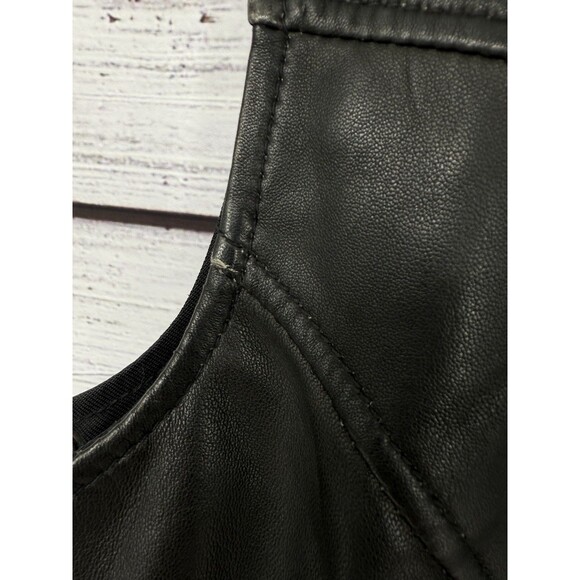 First Classics Women’s black leather side-lace motorcycle vest size XL (16) - Picture 2 of 5